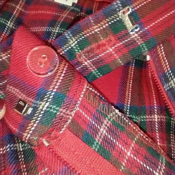 VINTAGE PLAID PLEATED MIDI SKIRT - Picture 6 of 9